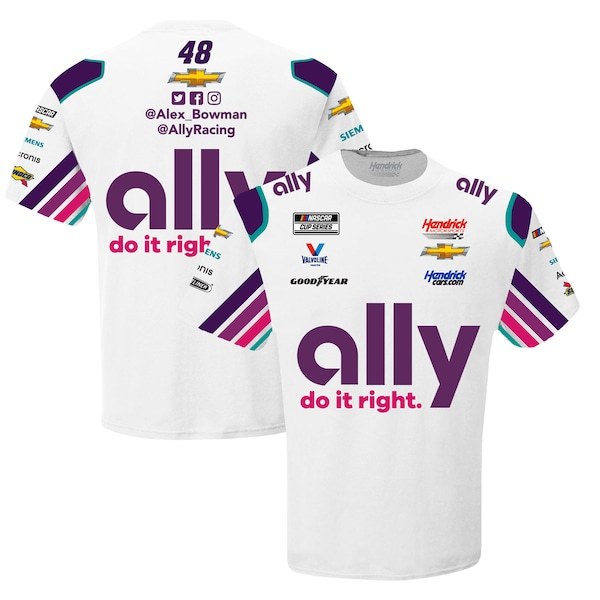 Alex Bowman Hendrick Motorsports Team Collection Ally Sublimated Uniform T-Shirt - White