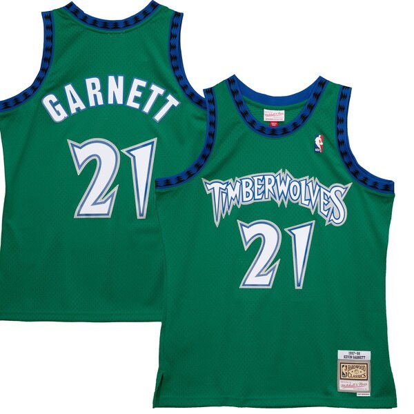 Kevin Garnett Minnesota Timberwolves Mitchell & Ness 1997-98 Hardwood Classics Reload 2.0 Swingman Jersey - Green