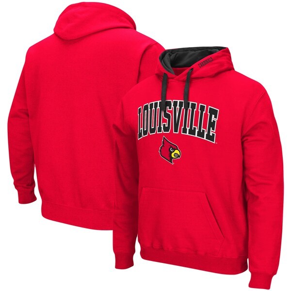 Louisville Cardinals Colosseum Big & Tall Arch & Logo 2.0 Pullover Hoodie - Red