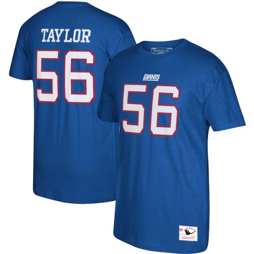Lawrence Taylor New York Giants Mitchell & Ness Retired Player Logo Name & Number T-Shirt - Royal