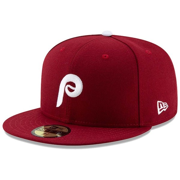 Philadelphia Phillies New Era Alternate 2 Authentic Collection On-Field 59FIFTY Fitted Hat - Maroon