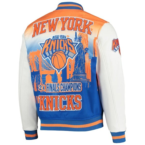 New York Knicks Pro Standard Remix Varsity Full-Zip Jacket - White