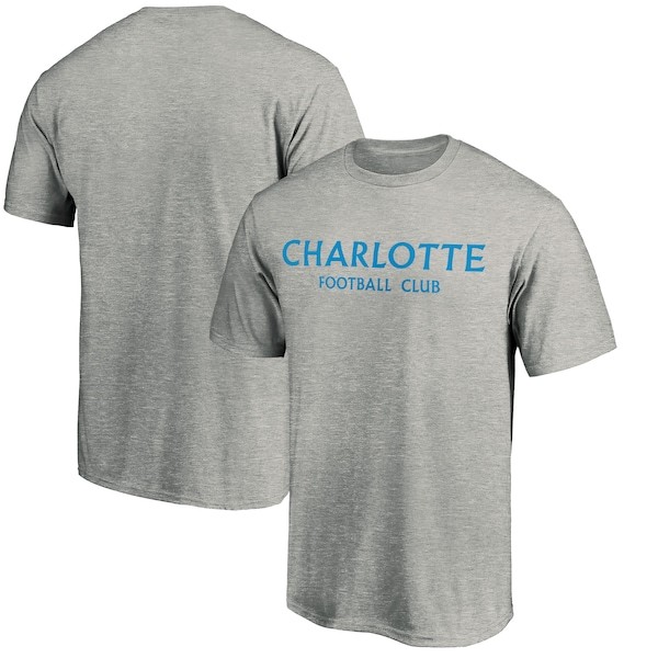 Charlotte FC Fanatics Branded Wordmark T-Shirt - Heather Gray