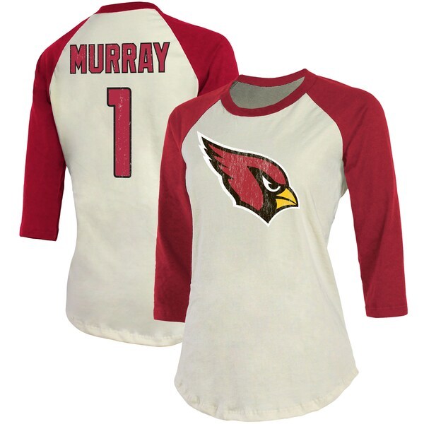 Kyler Murray Arizona Cardinals Fanatics Branded Women's Player Raglan Name & Number 3/4-Sleeve T-Shirt - Cream/Cardinal