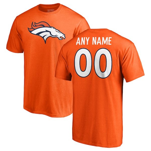 Denver Broncos Fanatics Branded Personalized Icon Name & Number T-Shirt - Orange