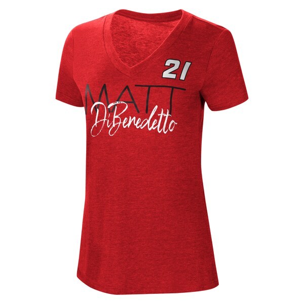 Matt DiBenedetto G-III 4Her by Carl Banks Women's Curve Ball V-Neck T-Shirt - Red