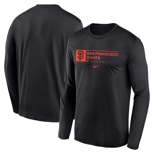San Francisco Giants Nike Authentic Collection Performance Long Sleeve T-Shirt - Black