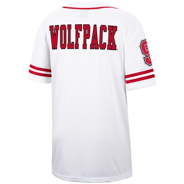 NC State Wolfpack Colosseum Free Spirited Baseball Jersey - White/Red