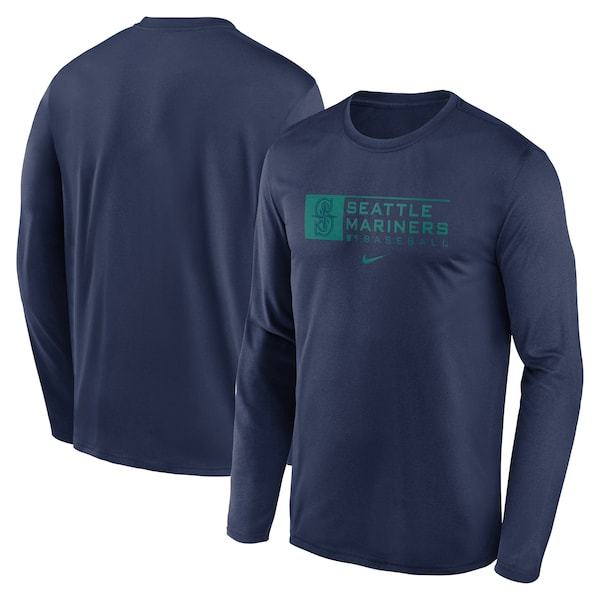 Seattle Mariners Nike Authentic Collection Performance Long Sleeve T-Shirt - Navy
