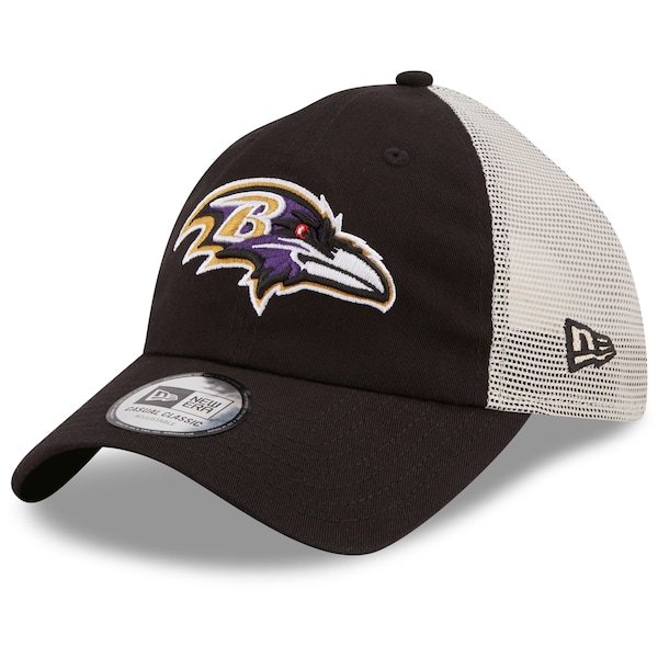 Baltimore Ravens New Era Flag 9TWENTY Trucker Snapback Hat - Black/White