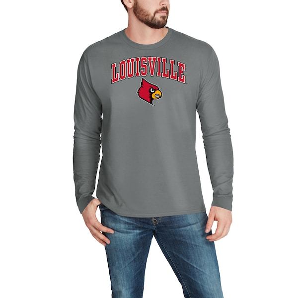 Louisville Cardinals Fanatics Branded Campus Long Sleeve T-Shirt - Charcoal