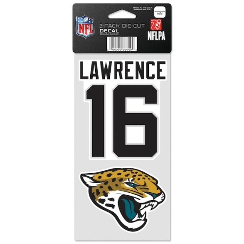 Trevor Lawrence Jacksonville Jaguars WinCraft 4" x 8" 2021 NFL Draft Perfect Cut Decal Two-Pack Set