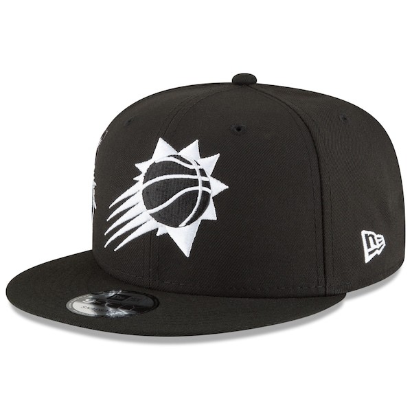 Phoenix Suns New Era Back Half 9FIFTY Snapback Adjustable Hat - Black/White