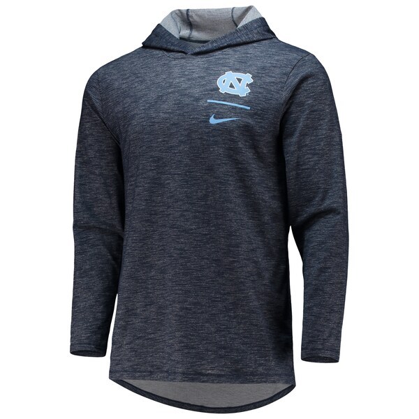 North Carolina Tar Heels Nike Slub Space-Dye Performance Long Sleeve Hoodie T-Shirt - Navy