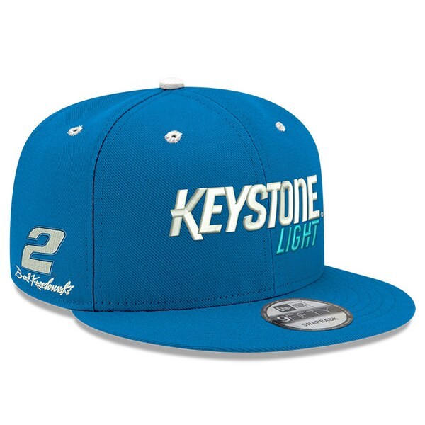 Brad Keselowski New Era Keystone Light 9FIFTY Snapback Adjustable Hat - Aqua