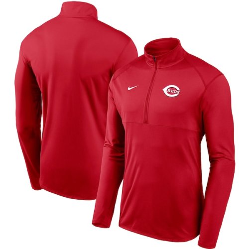 Cincinnati Reds Nike Team Logo Element Performance Half-Zip Pullover Jacket - Red