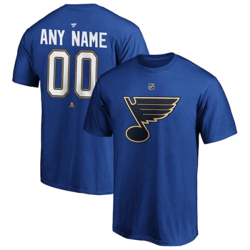 St. Louis Blues Fanatics Branded Authentic Personalized T-Shirt - Blue