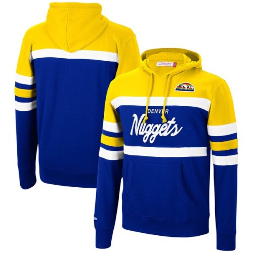 Denver Nuggets Mitchell & Ness Head Coach Pullover Hoodie - Gold/Royal
