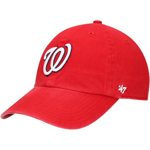 Washington Nationals '47 Youth Team Logo Clean Up Adjustable Hat - Red