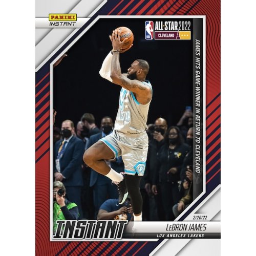LeBron James Los Angeles Lakers Fanatics Exclusive Parallel Panini Instant James Hits Game-Winner in Return to Cleveland Single Trading Card - Limited Edition of 99
