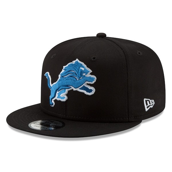 Detroit Lions New Era Basic 9FIFTY Adjustable Snapback Hat - Black