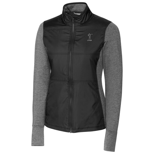 LPGA Cutter & Buck Women's Stealth DryTec Full-Zip Jacket - Black
