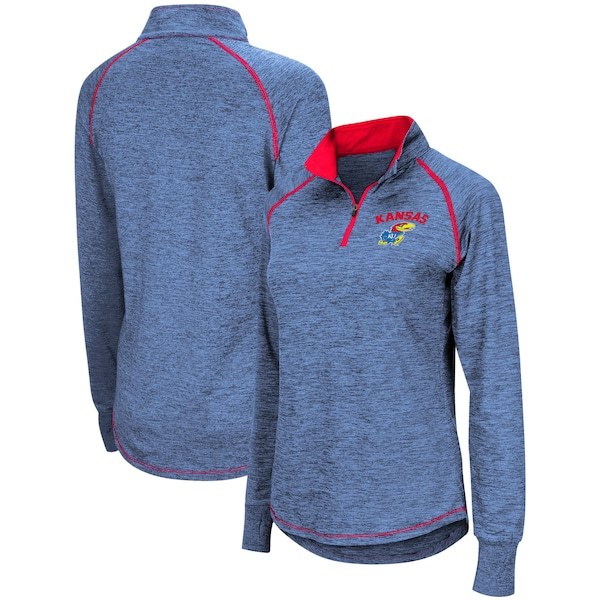 Kansas Jayhawks Colosseum Women's Bikram Quarter-Zip Pullover Jacket - Royal