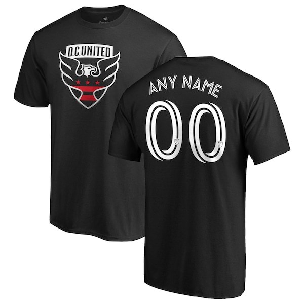 D.C. United Fanatics Branded Personalized Authentic Name & Number T-Shirt - Black