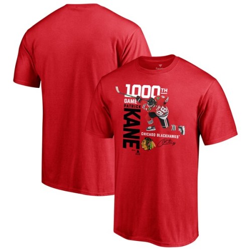 Patrick Kane Chicago Blackhawks Fanatics Branded 1000th Game T-Shirt - Red