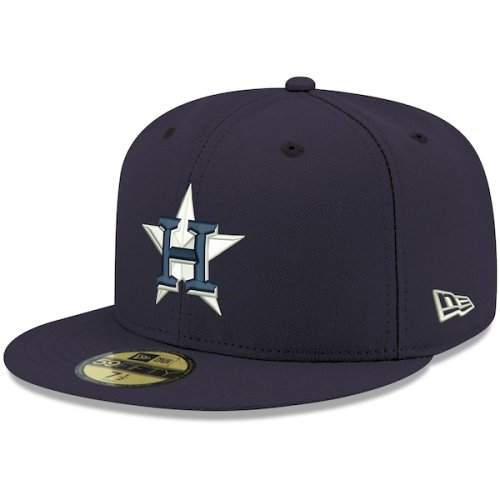 Houston Astros New Era Logo White 59FIFTY Fitted Hat - Navy