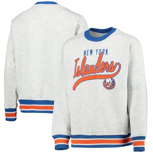 New York Islanders Youth Legends Pullover Sweatshirt - Heathered Gray