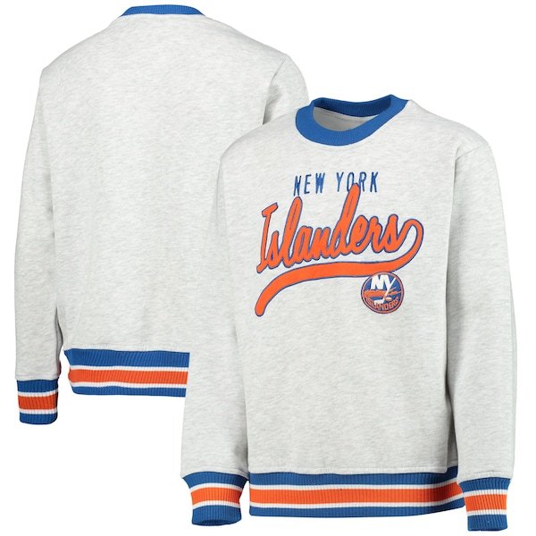 New York Islanders Youth Legends Pullover Sweatshirt - Heathered Gray