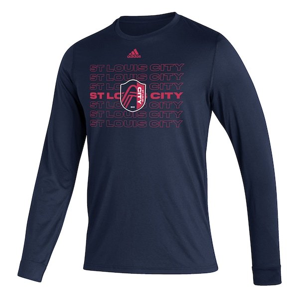 St. Louis City SC adidas Repeat Creator Long Sleeve T-Shirt - Navy