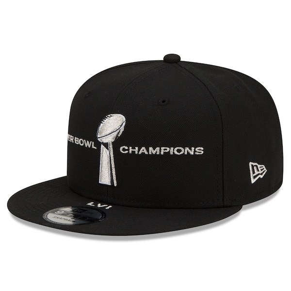 Los Angeles Rams New Era Super Bowl LVI Champions Parade 9FIFTY Snapback Adjustable Hat - Black
