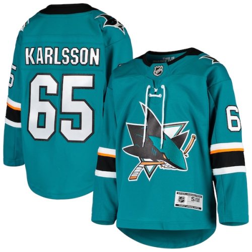 Erik Karlsson San Jose Sharks Youth Home Premier Player Jersey - Teal
