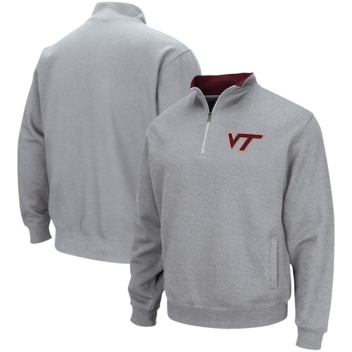 Virginia Tech Hokies Colosseum Tortugas Team Logo Quarter-Zip Jacket - Heathered Gray