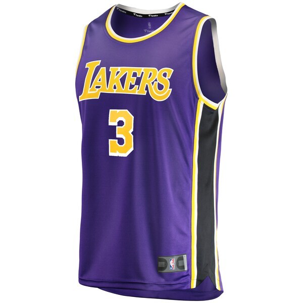 Anthony Davis Los Angeles Lakers Fanatics Branded 2020/21 Fast Break Replica Jersey - Association Edition - Purple