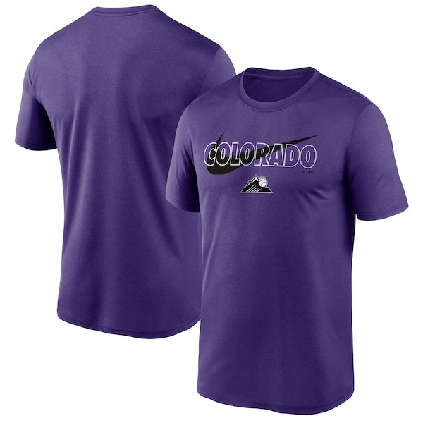 Colorado Rockies Nike City Swoosh Legend Performance T-Shirt - Purple
