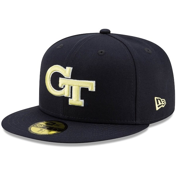 Georgia Tech Yellow Jackets New Era Primary Team Logo Basic 59FIFTY Fitted Hat - Navy