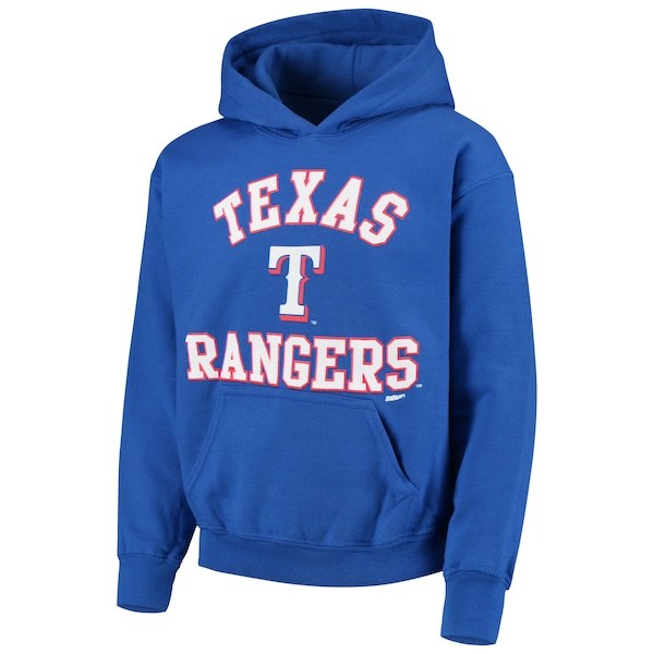 Texas Rangers Stitches Youth Fleece Pullover Hoodie - Royal