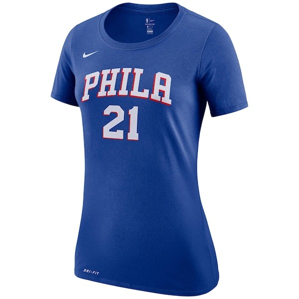 Joel Embiid Philadelphia 76ers Nike Women's Player Name & Number Performance T-Shirt - Royal