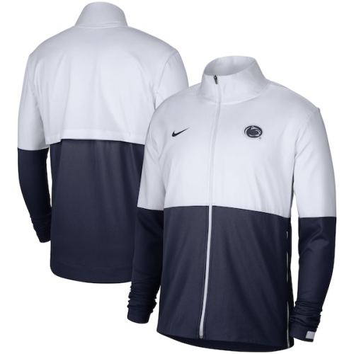 Penn State Nittany Lions Nike Colorblock Woven Full-Zip Jacket - White/Navy