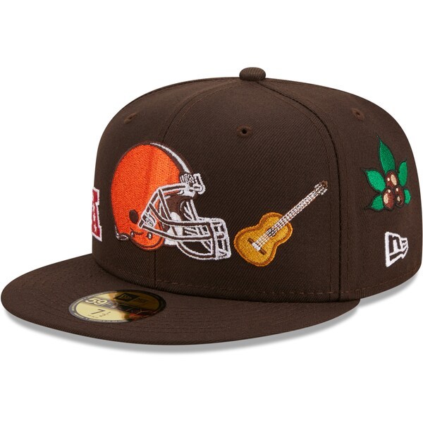 Cleveland Browns New Era Team Local 59FIFTY Fitted Hat - Brown