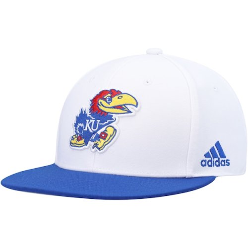 Kansas Jayhawks adidas On-Field Baseball Fitted Hat - White