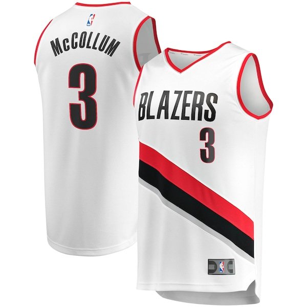 C.J. McCollum Portland Trail Blazers Fanatics Branded 2020/21 Fast Break Replica Jersey - Association Edition - White
