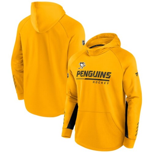 Pittsburgh Penguins Fanatics Branded Authentic Pro Alternate Logo Locker Room Pullover Hoodie - Gold