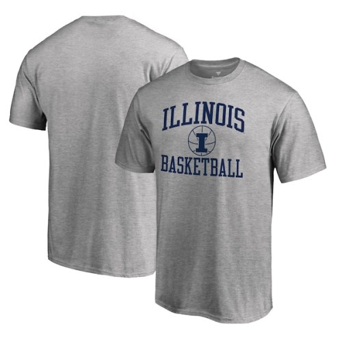 Illinois Fighting Illini Fanatics Branded In Bounds T-Shirt - Heathered Gray