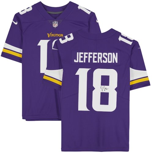 Justin Jefferson Minnesota Vikings Fanatics Authentic Autographed Purple Nike Limited Jersey