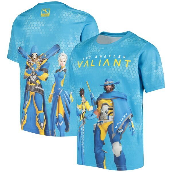 Los Angeles Valiant Youth Fight as One Sublimated T-Shirt - Powder Blue