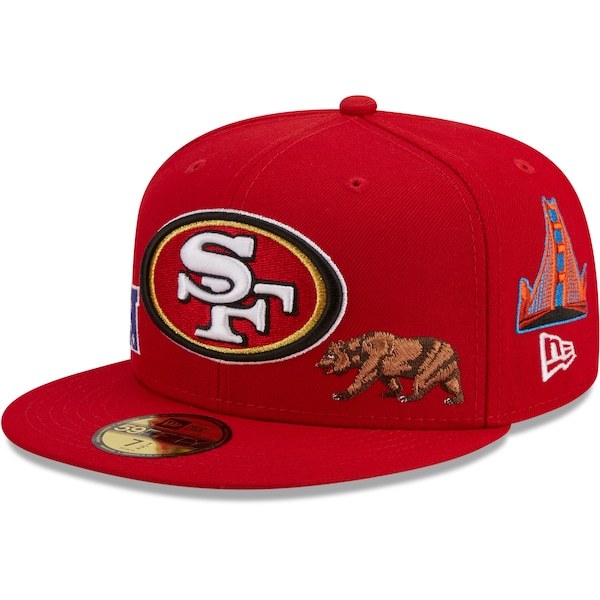 San Francisco 49ers New Era Team Local 59FIFTY Fitted Hat - Scarlet